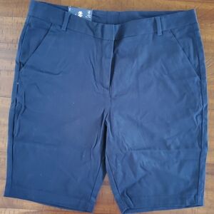 NWT Izod Girl's Navy Blue School Uniform Bermuda Shorts - Size 15